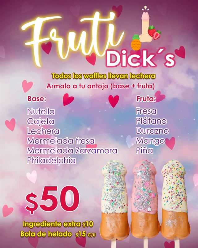 Menú Waffles de Nepe - Fruti Dicks